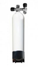 15-200-DUI-DUB Staal fles 230 bar 15 L met dubele kraan en voet