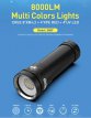 D80F DIVEPRO D80F 8000Lumens 6-Group Multi Colors Underwater Photo Video Light with UV light+Red Light