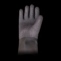 KUBI-GL-TEX Getextureerde zwarte rubberen latex zwaargewicht handschoenen