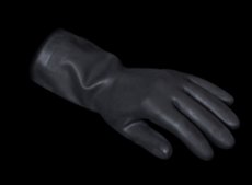 Handschoenen van zwart rubberlatex 1,6 mm